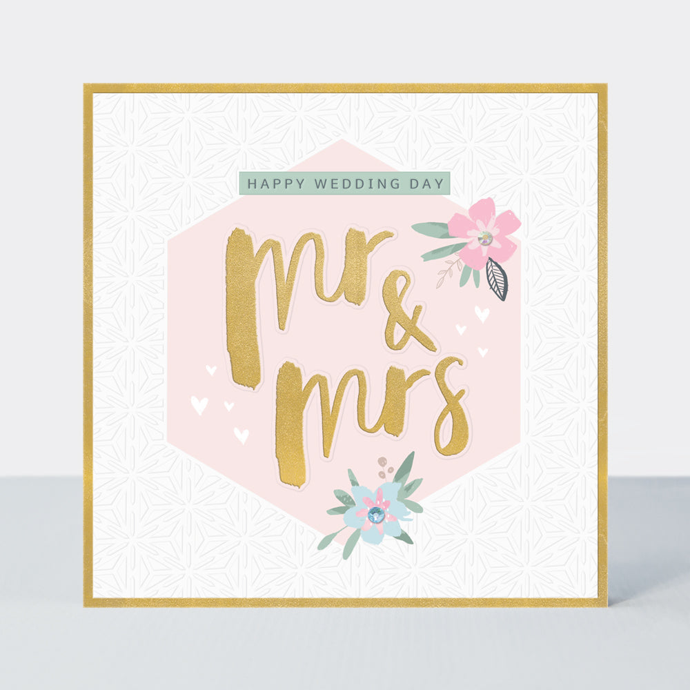 Peony - Mr & Mrs Wedding Card