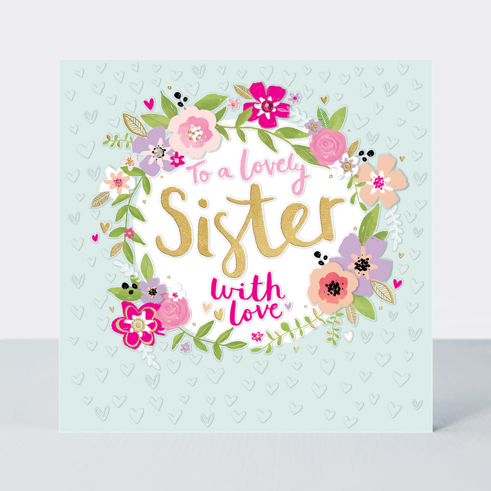 Peony - To a lovely Sister - Birthday Card