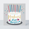 Peony - Husband Happy  Birthday Card