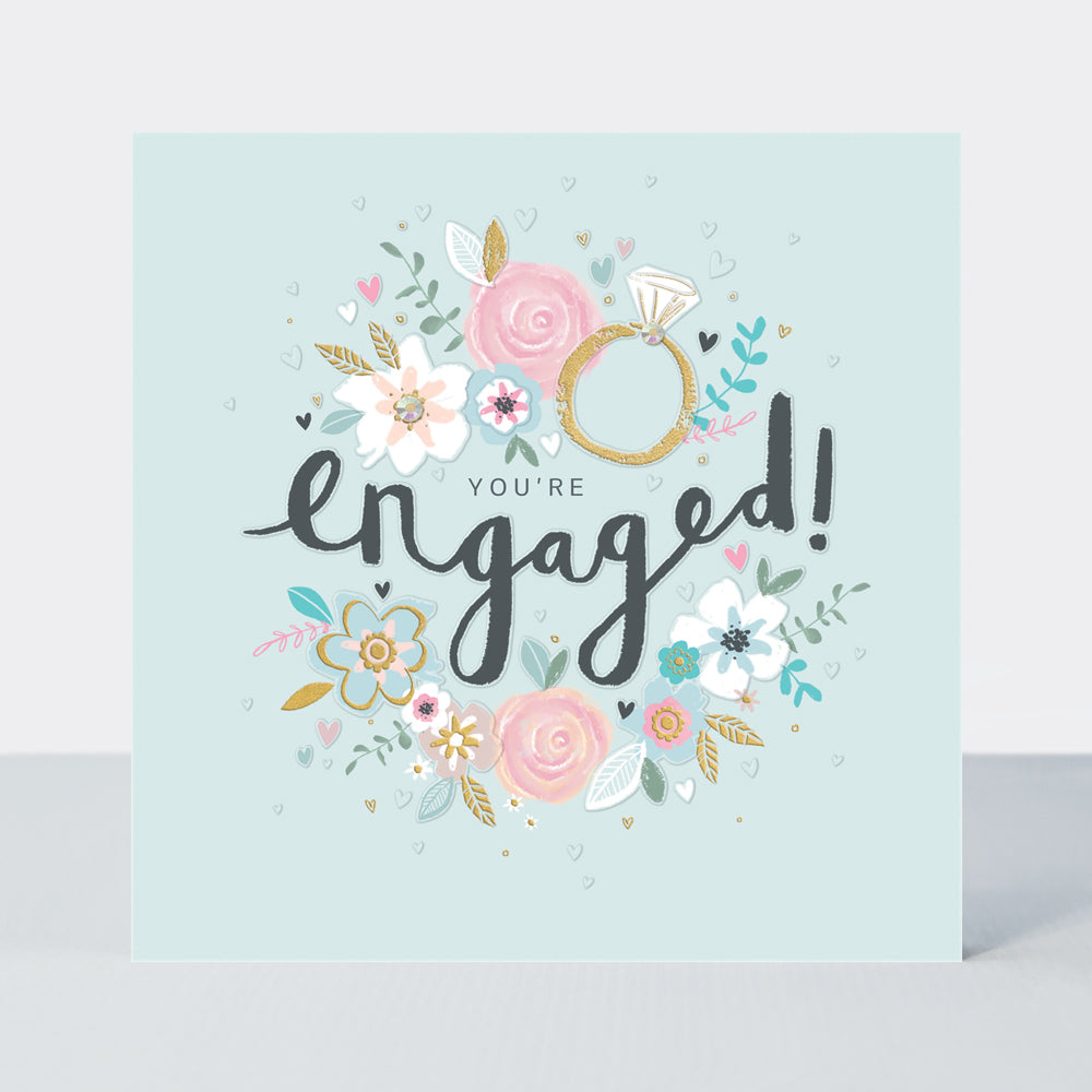 Peony - Engaged - Floral Card