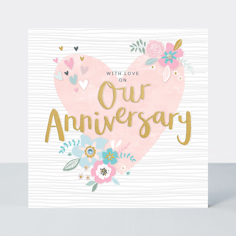 Peony - Our Anniversary Card - Floral Heart
