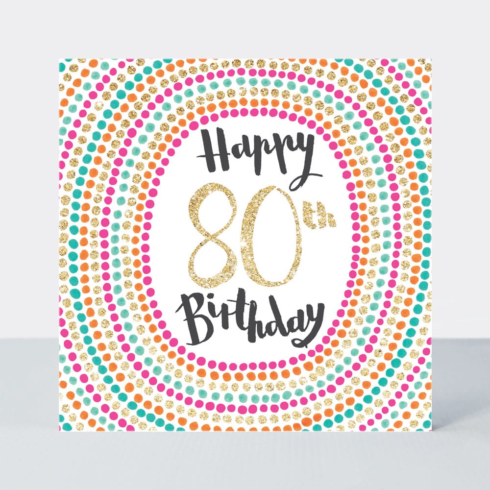Pink Fizz - 80th Birthday - Birthday Card