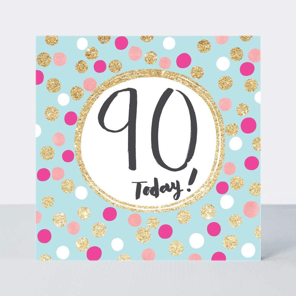 Pink Fizz - 90th Birthday - Birthday Card