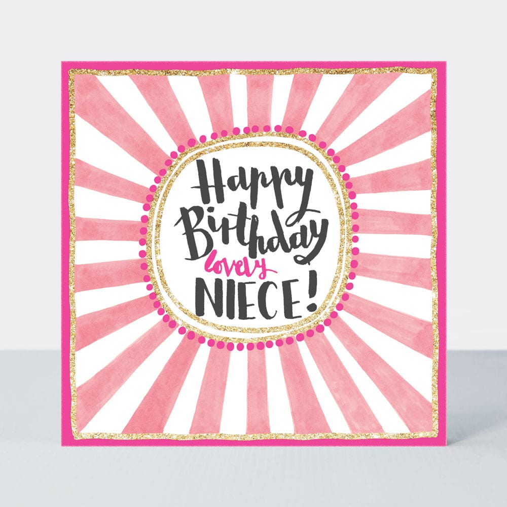 Pink Fizz - Lovely Niece  - Birthday Card