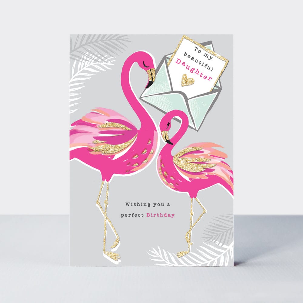 Piccolo - Birthday Daughter Flamingos - Birthday Card