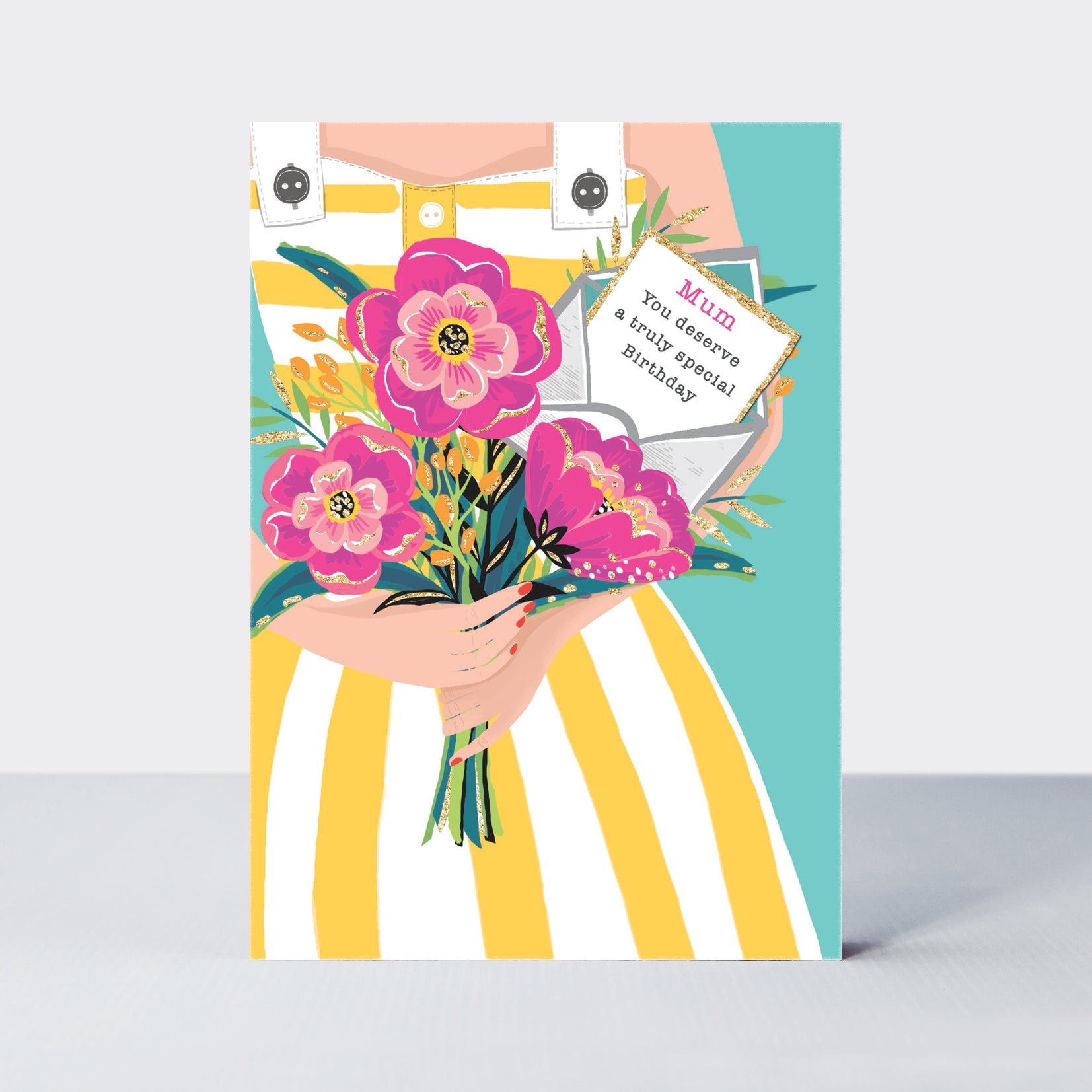 Piccolo - Mum Birthday Card/Dress & Flowers