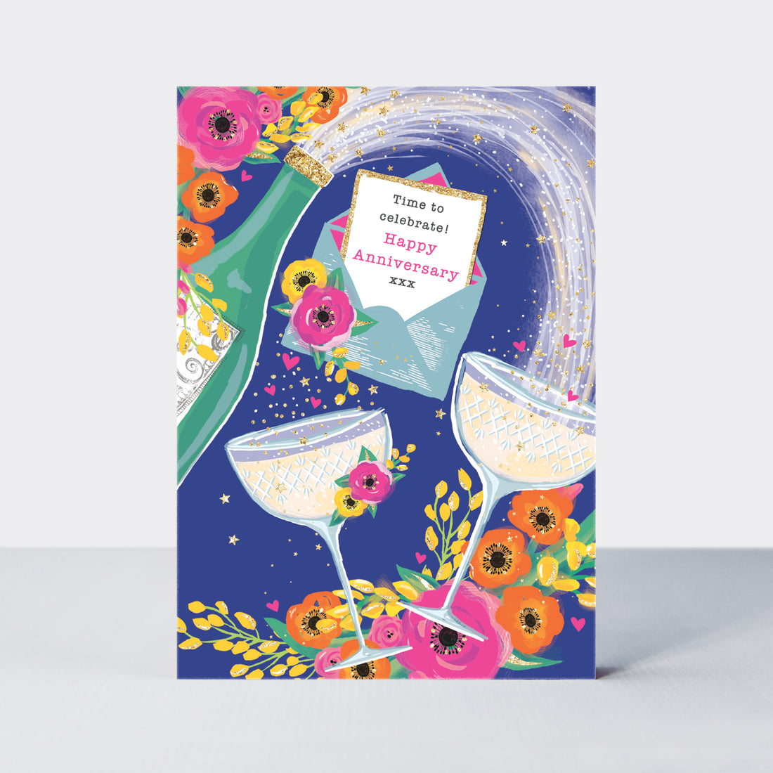 Piccolo - Anniversary Card/Champagne & Glasses