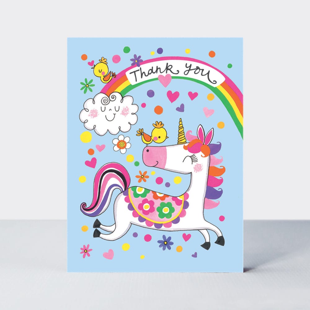'Thank you' Unicorn - Pack of 5 Notecards