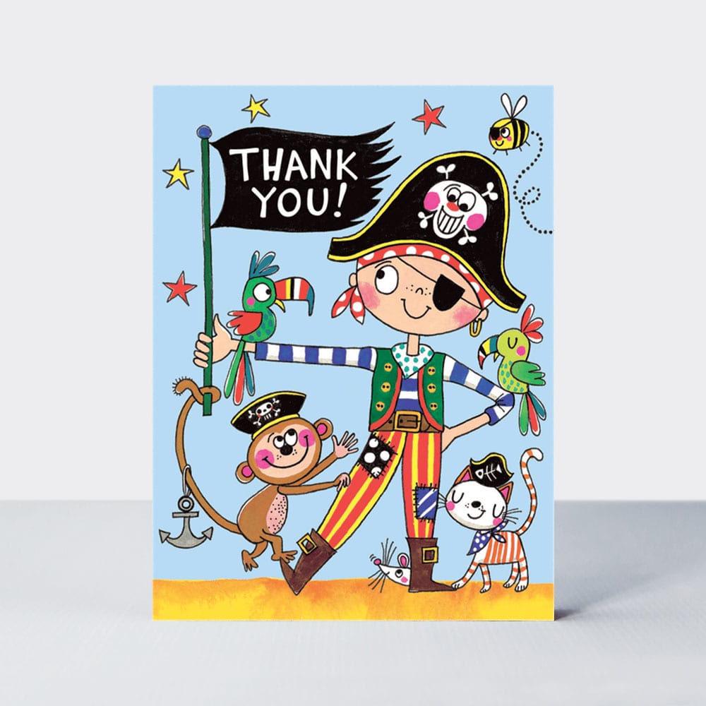 Pirate 'Thank You' - Pack of 5 Notecards