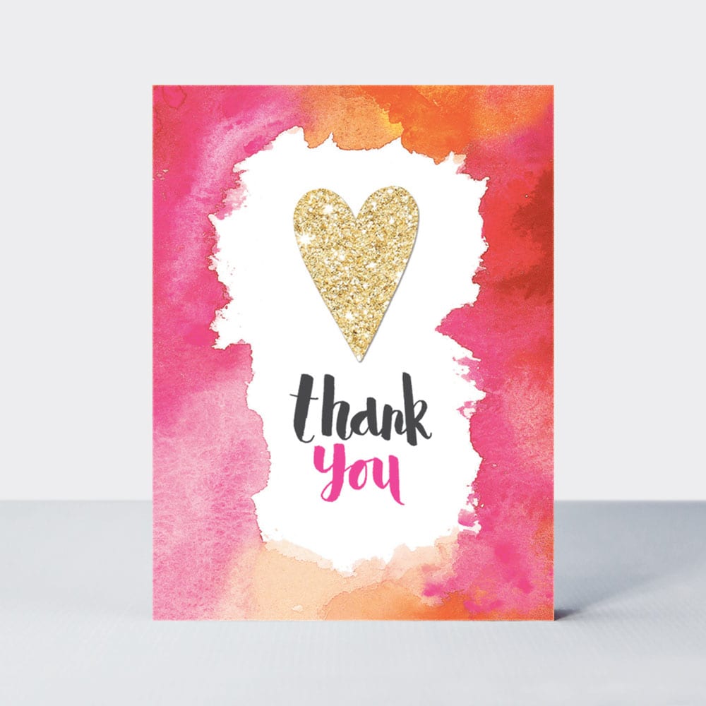'Thank You' Heart Flame - Pack of 5 Notecards