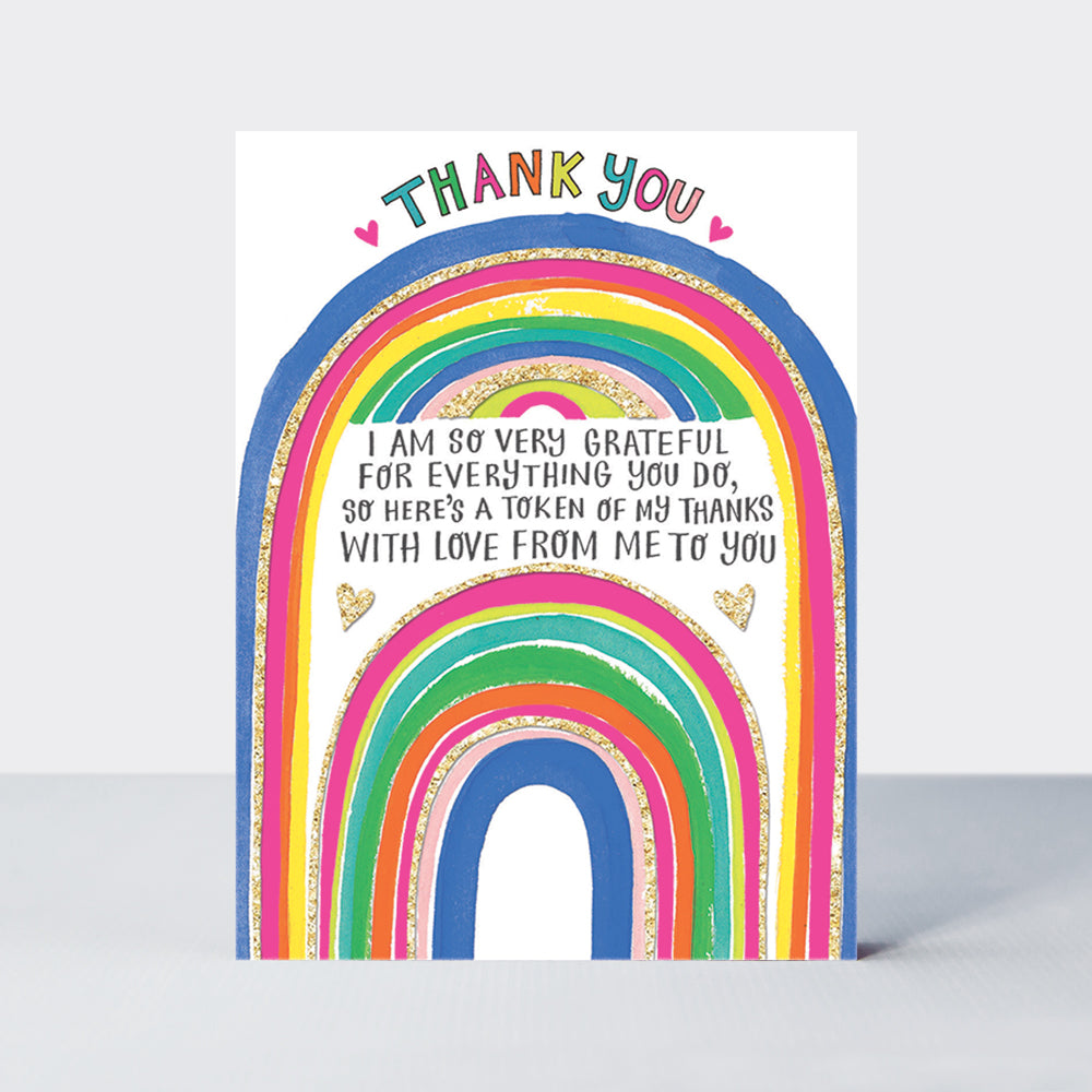 'Thank You' Rainbow - Pack of 5 Notecards