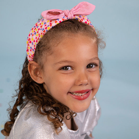 Bow Headband - Love Hearts