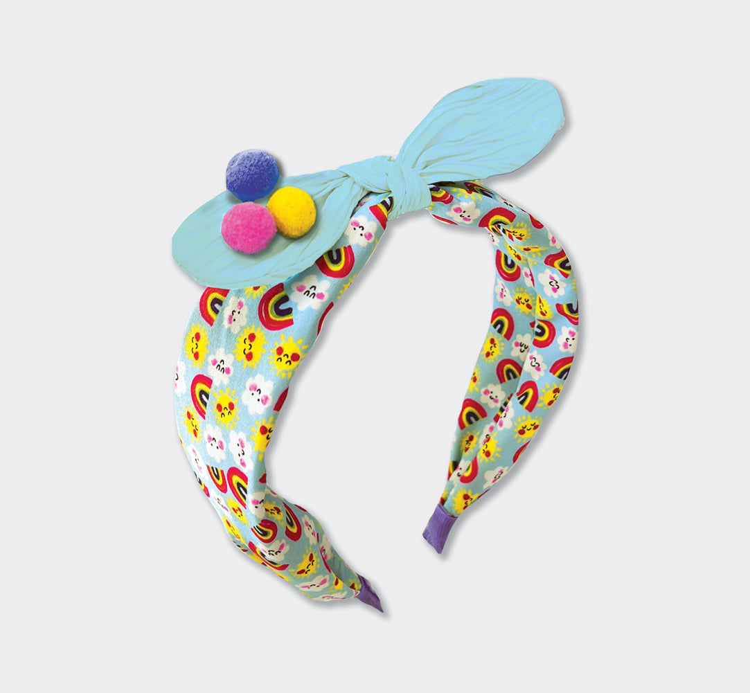 Bow Headband - Suns, Rainbows & Clouds