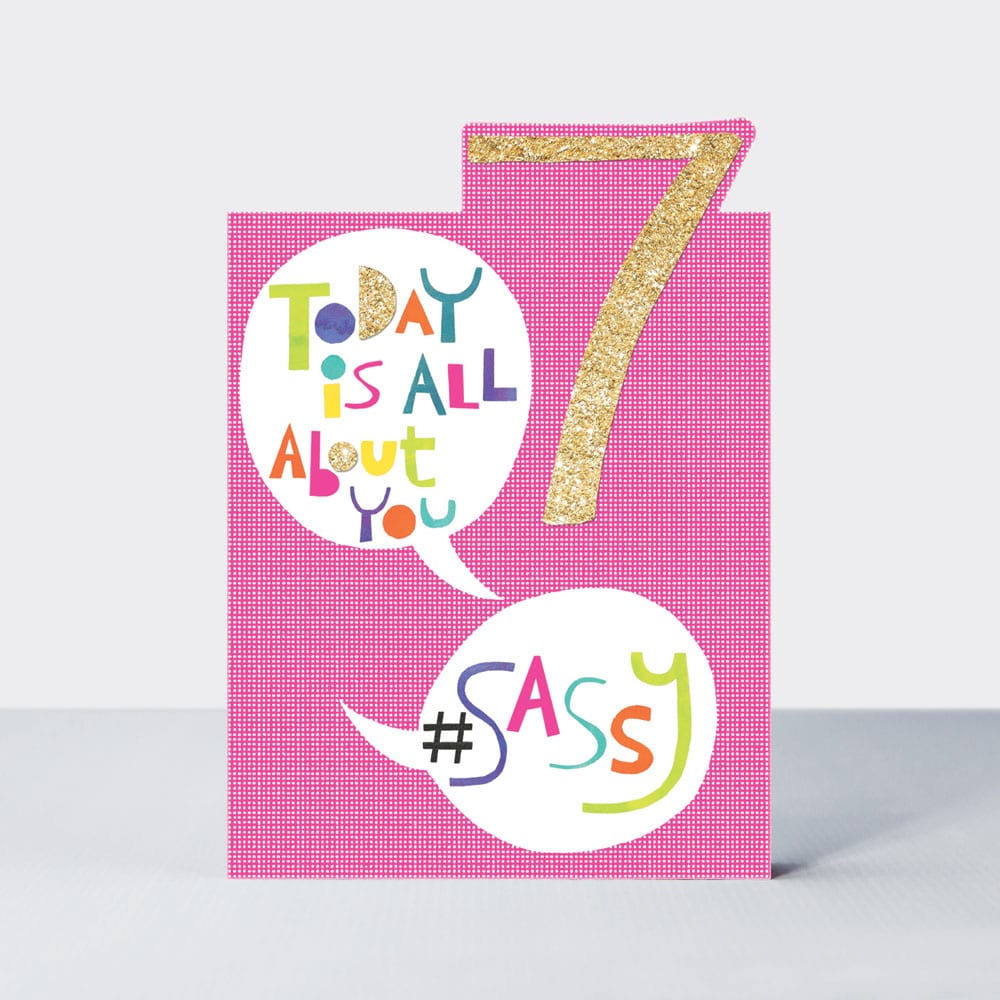 POW WOW Today is all about you age 7 - Birthday Card