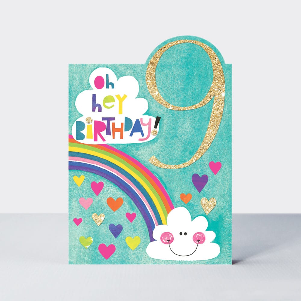 POW WOW - Oh hey Birthday! Age 9 - Birthday Card