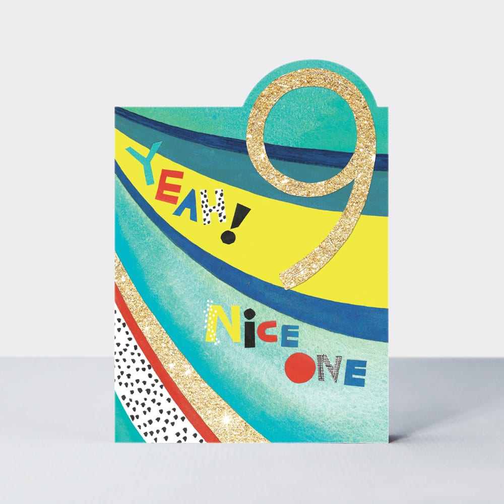 POW WOW - Age 9 - Yeah Nice One - Birthday Card