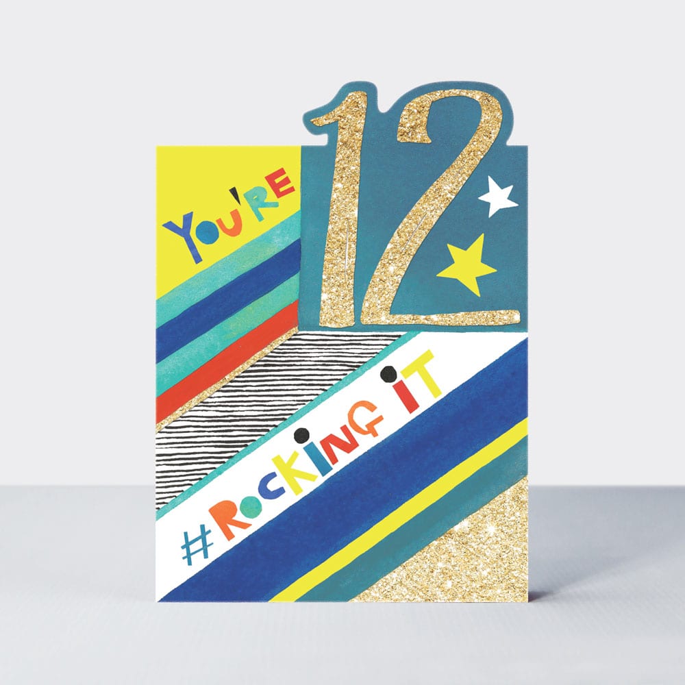 POW WOW - Age 12 - Rocking it - Birthday Card
