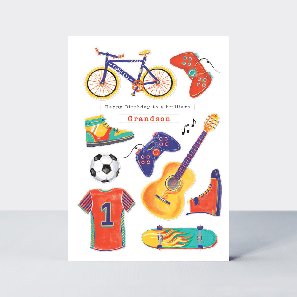 Pronto - Grandson Birthday Icons - Birthday Card