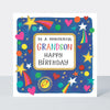 Rhubarb - Wonderful Grandson/Starbursts - birthday card