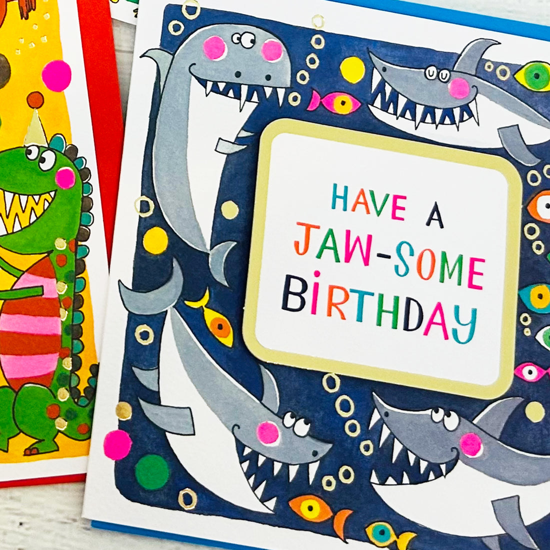 Rhubarb - Jaw-some Birthday/Sharks - birthday card