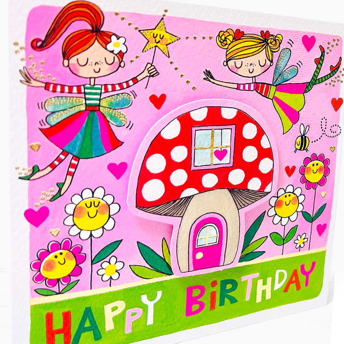 Rhubarb - Happy Birthday/Fairies & Toadstool - birthday card