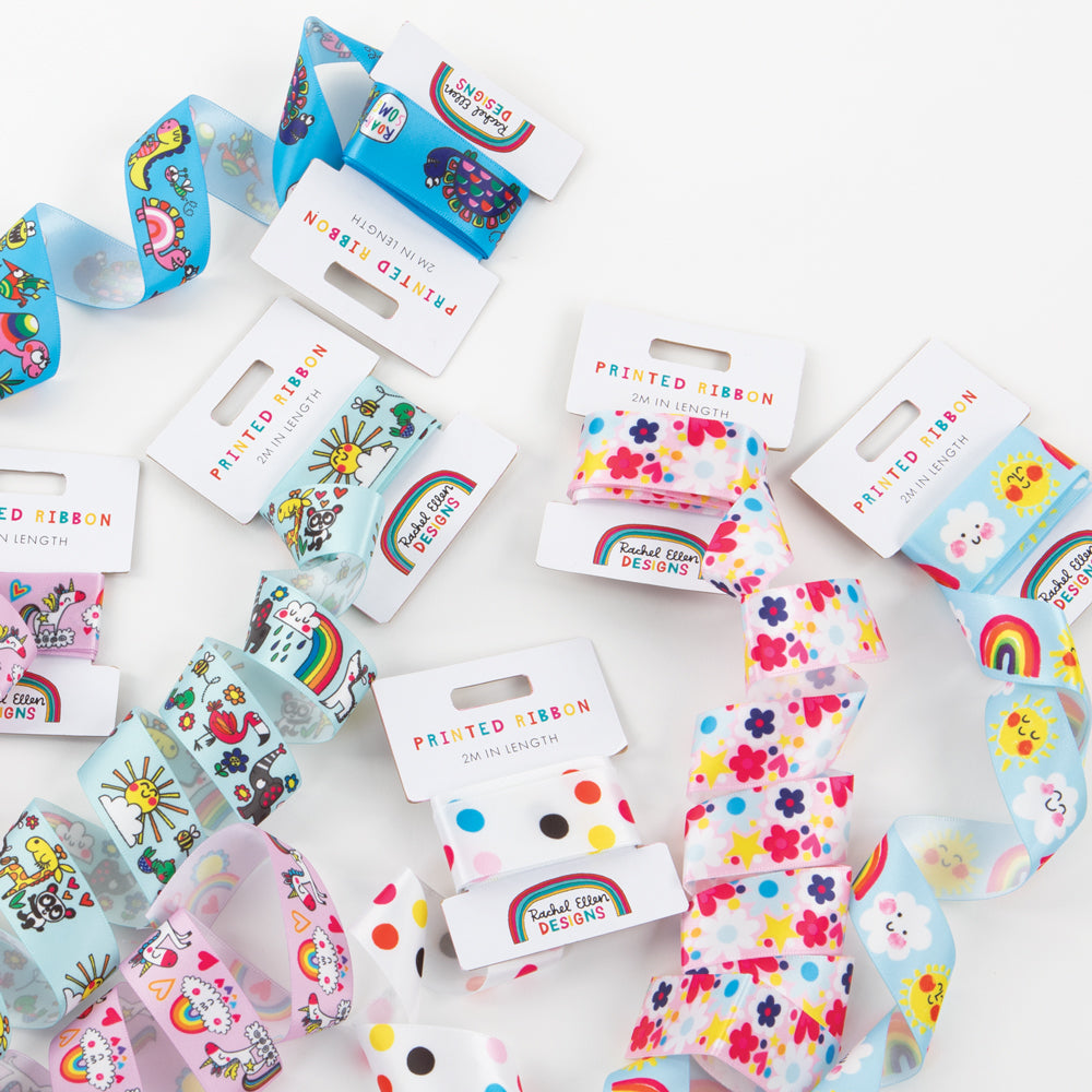 Printed Gift Wrapping Ribbon - Unicorns