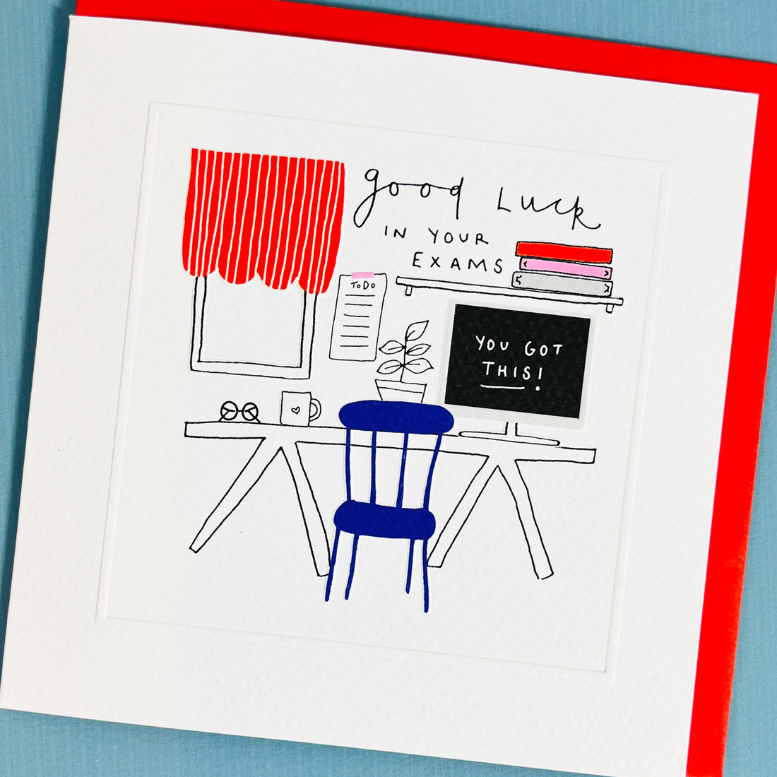 Pocket Rocket - Good Luck Exams - Greetings Card