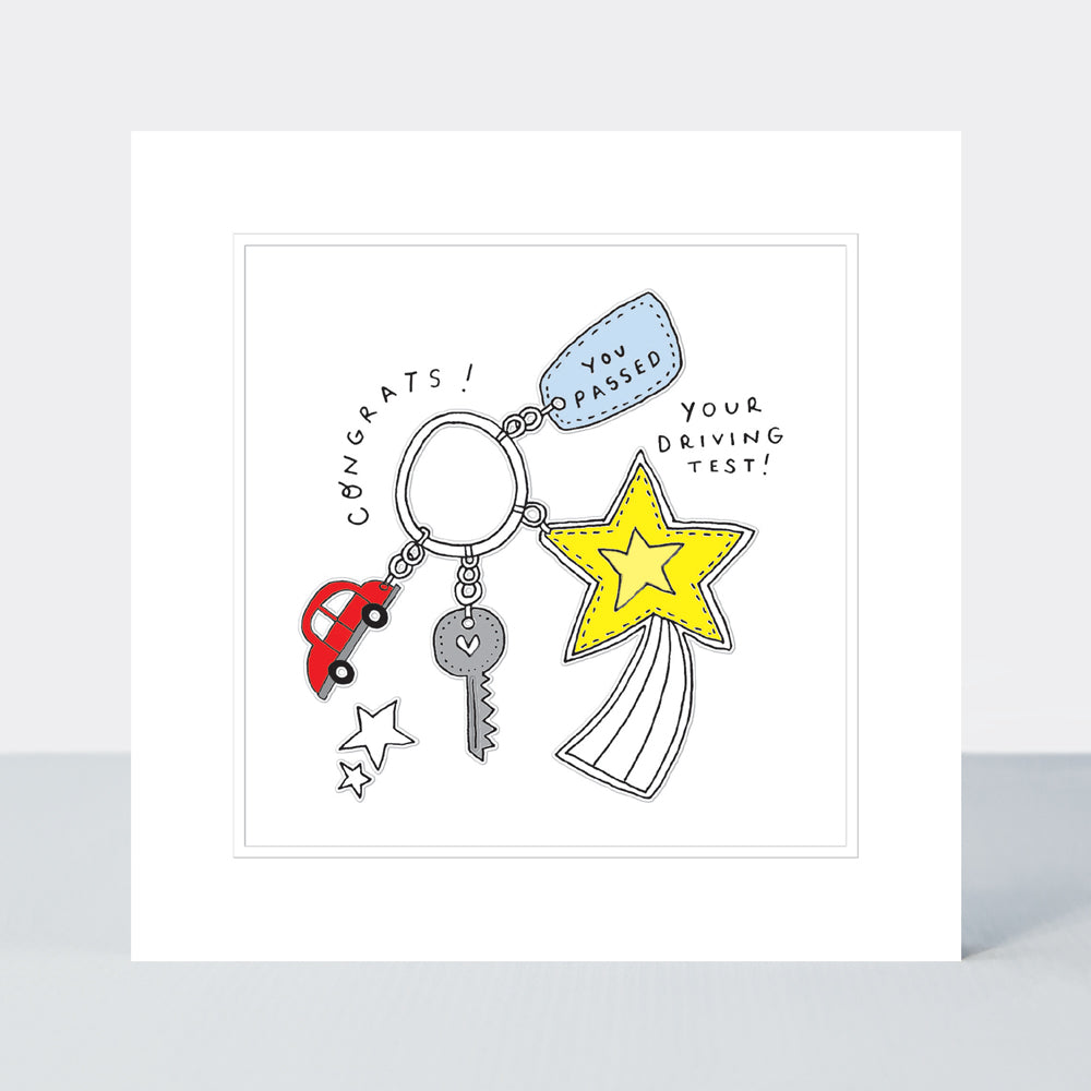 UK Greetings Biglietto Auguri Passato Test Di Guida - Design Specchio Segnale Con Benny