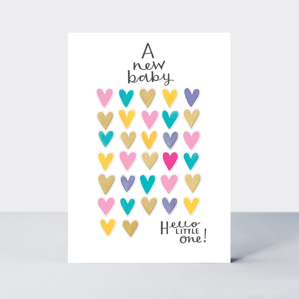 Aurora - New Baby Card - Hearts