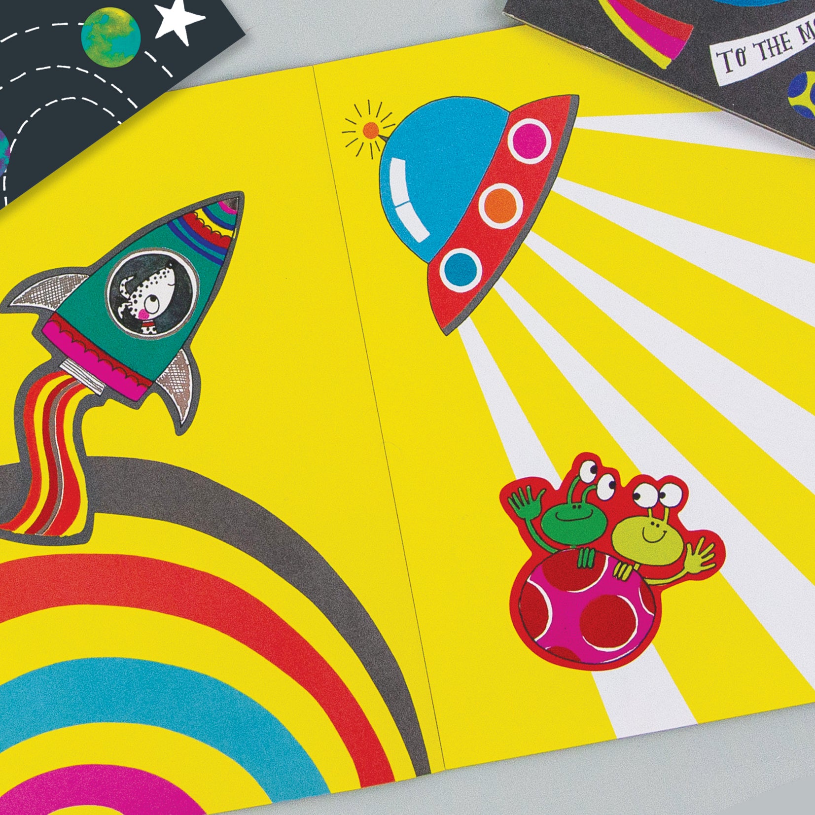 Sticker Scene and Colouring Activity Book - To The Moon - Space