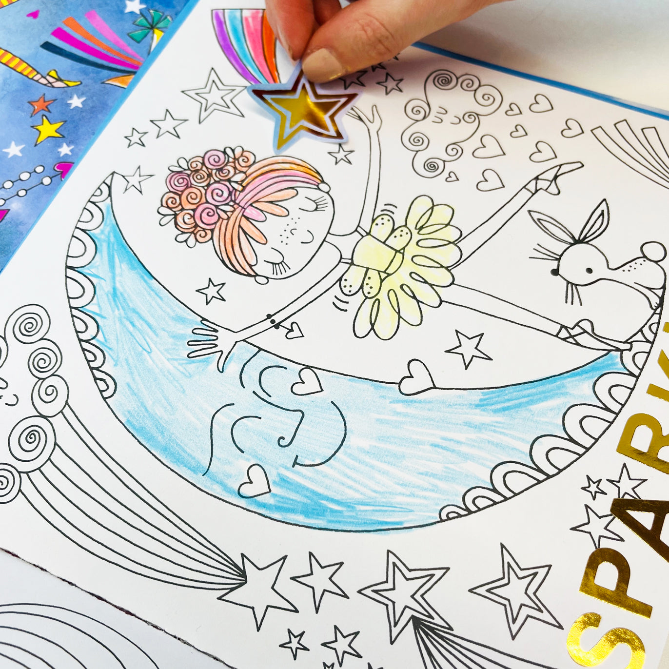 Sticker Scene and Colouring Book - Moondance