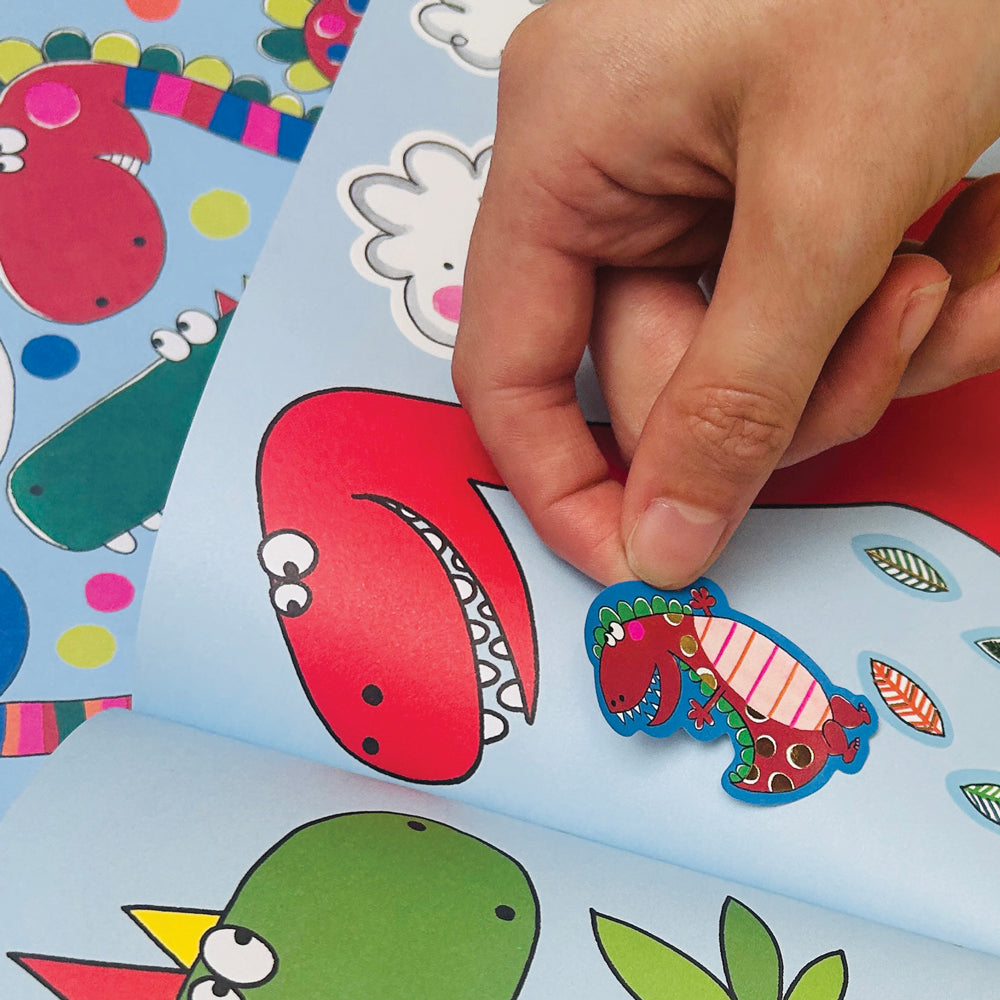 Sticker Scene and Colouring Activity Book - Dinosaur