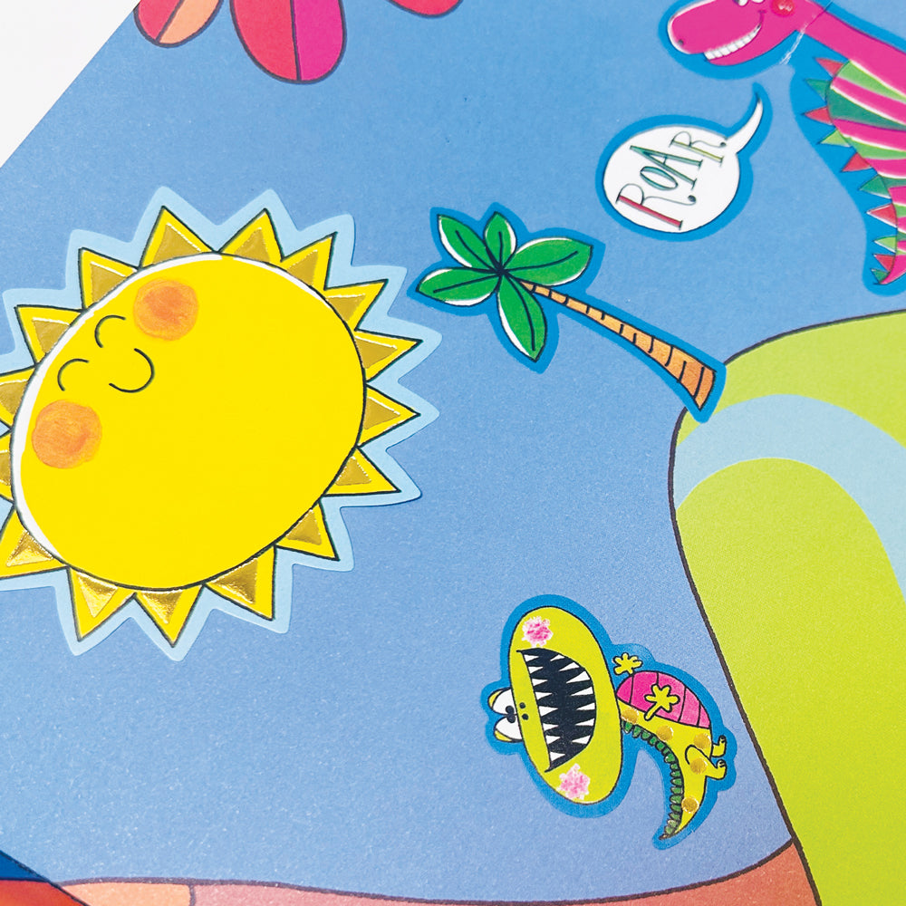 Sticker Scene and Colouring Activity Book - Dinosaur