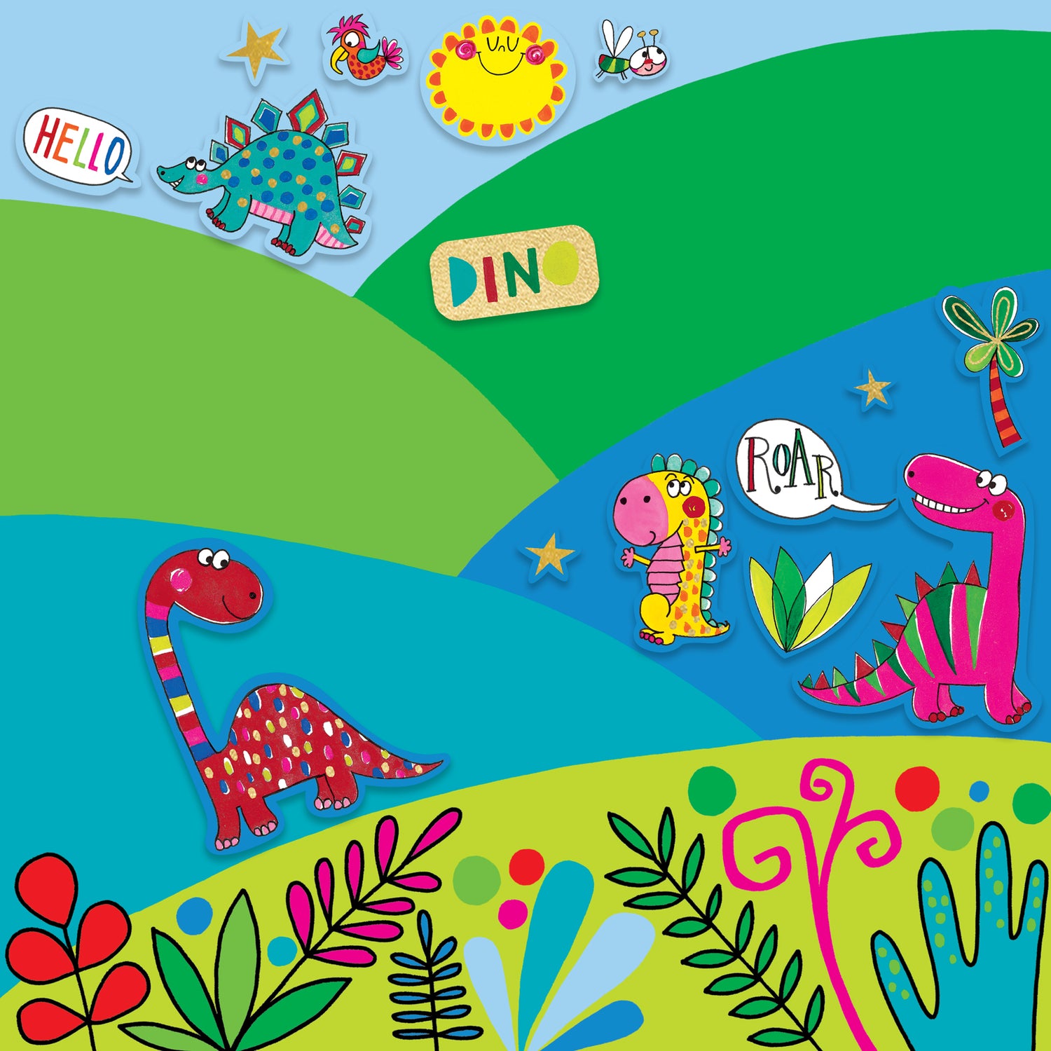 Sticker Scene and Colouring Activity Book - Dinosaur
