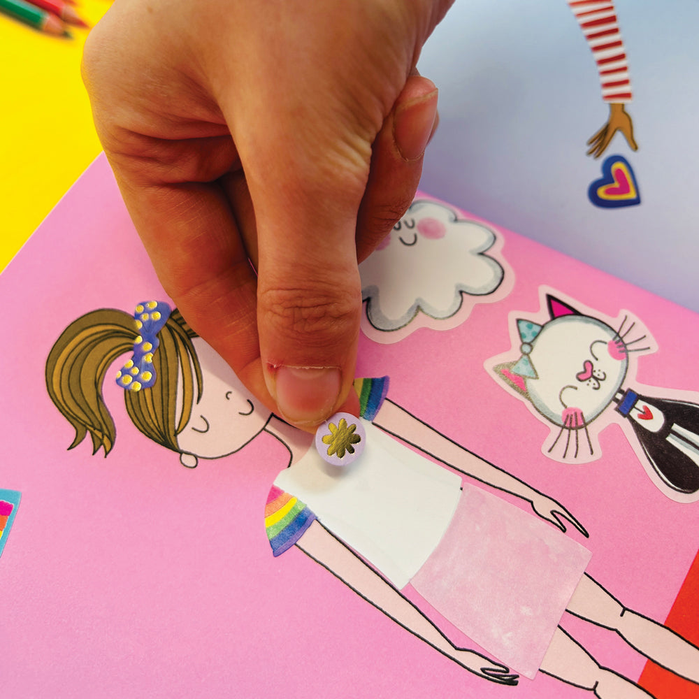 Sticker Scene and Colouring Activity Book - GRL PWR Dress Up