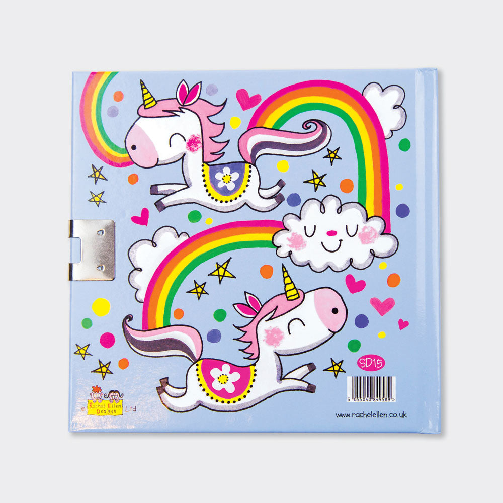 Lockable Secret Diary - Unicorns & Rainbows