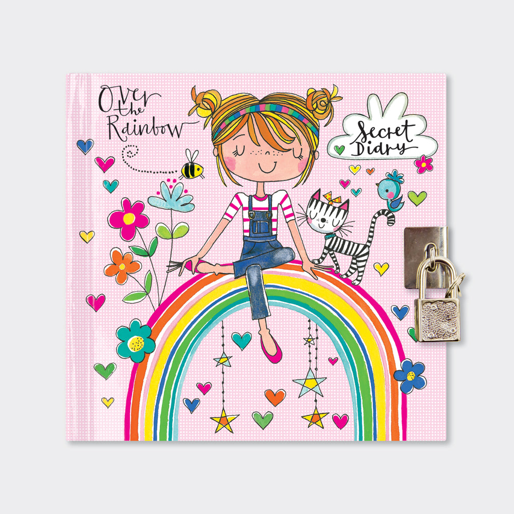 Lockable Secret Diary - Over the Rainbow