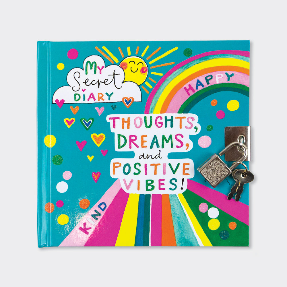 Lockable Secret Diary - Positive Vibes