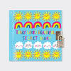 Lockable Secret Diary - 'Today Looks Beautiful' Suns & Rainbows