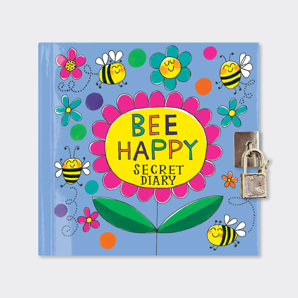 Lockable Secret Diary - Bee Happy