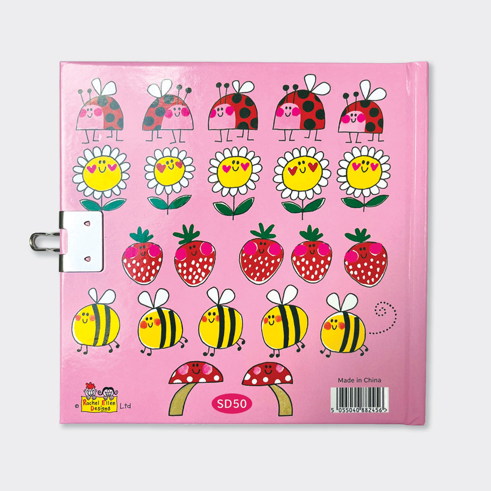 Lockable Secret Diary - Love Bugs (Ladybirds)