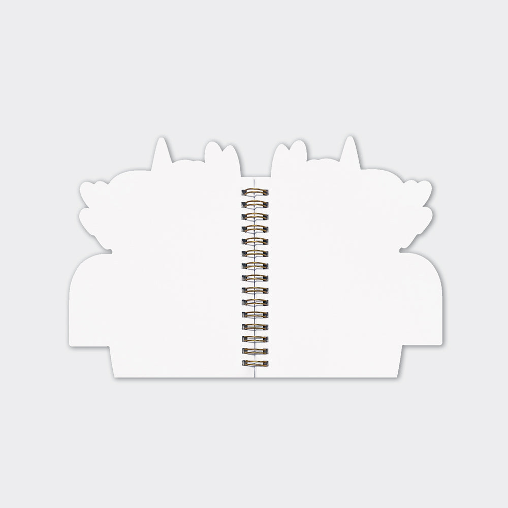 Magical Unicorn Shaped Wire Bound Notebook | Gold Foil & Rainbow