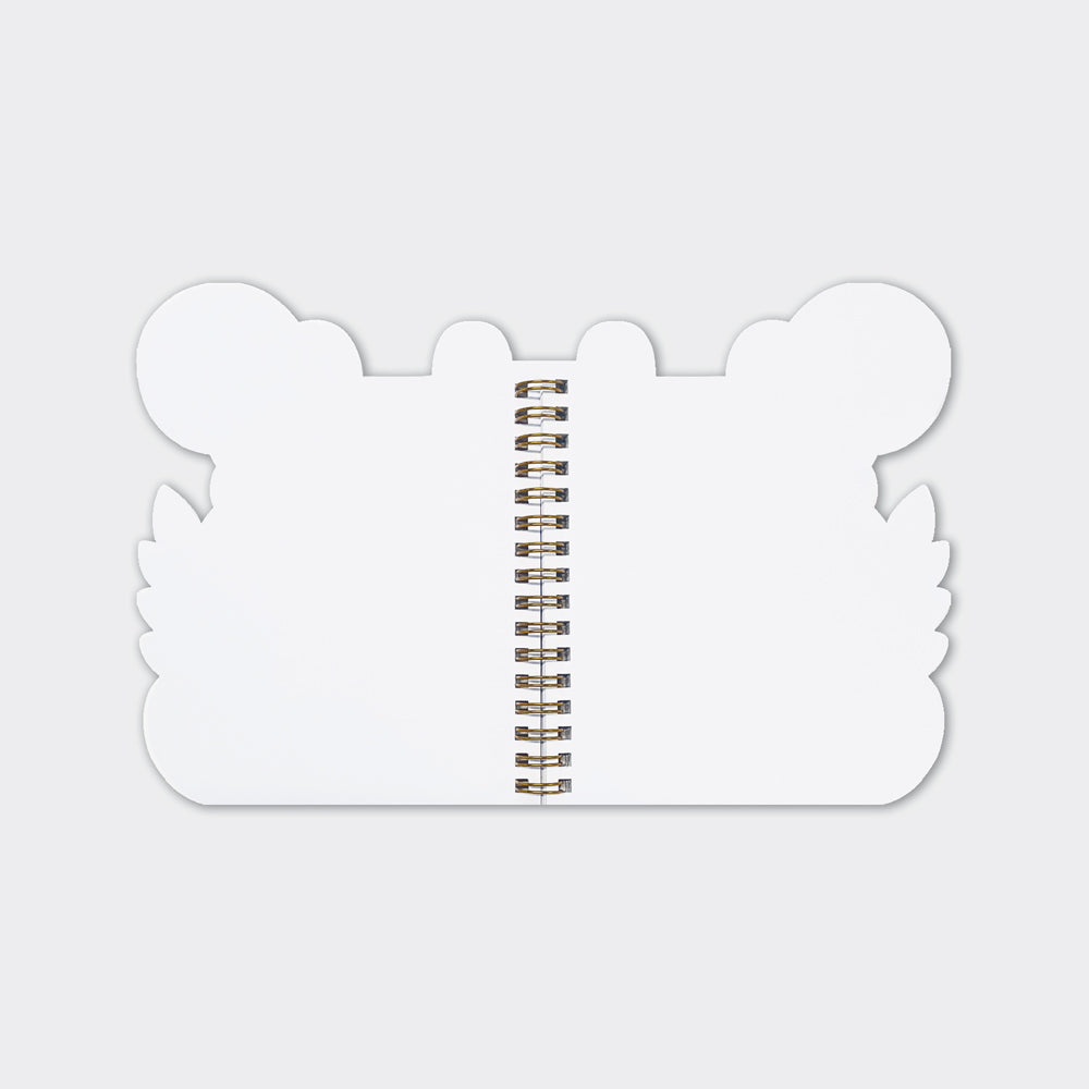 Leopard Shaped Wire Bound Notebook | Gold Foil