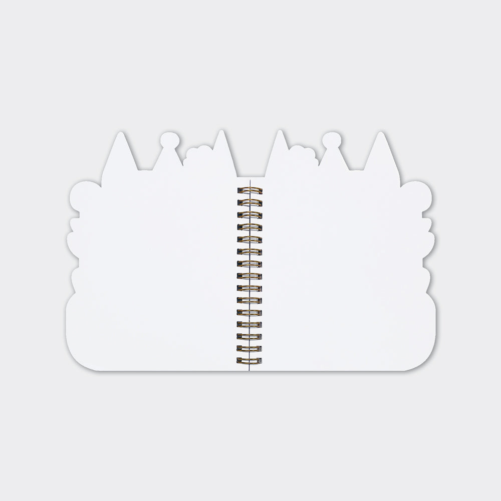 Purr-fect Cat Shaped Wire Bound Notebook | Gold Foil