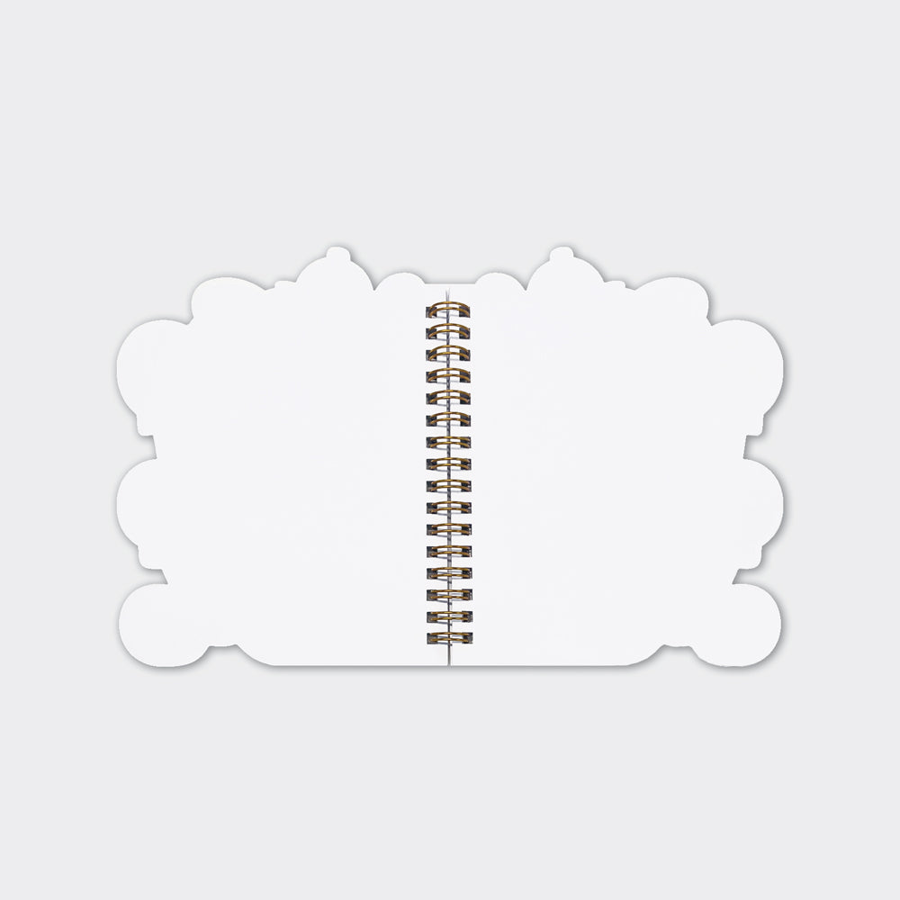 Spotty Dog Shaped Wire Bound Notebook | Gold Foil & Balloons