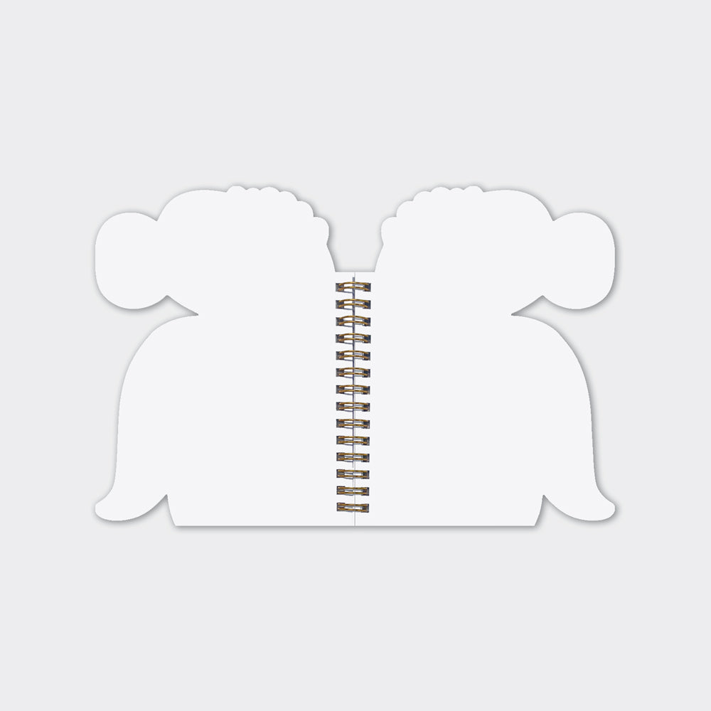 Roar-some Dinosaur Shaped Wire Bound Notebook | Gold Foil & Colourful Spots