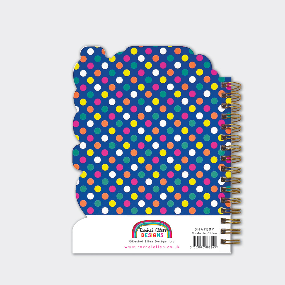 Cheerful Flower Shaped Wire Bound Notebook | Gold Foil & Bees