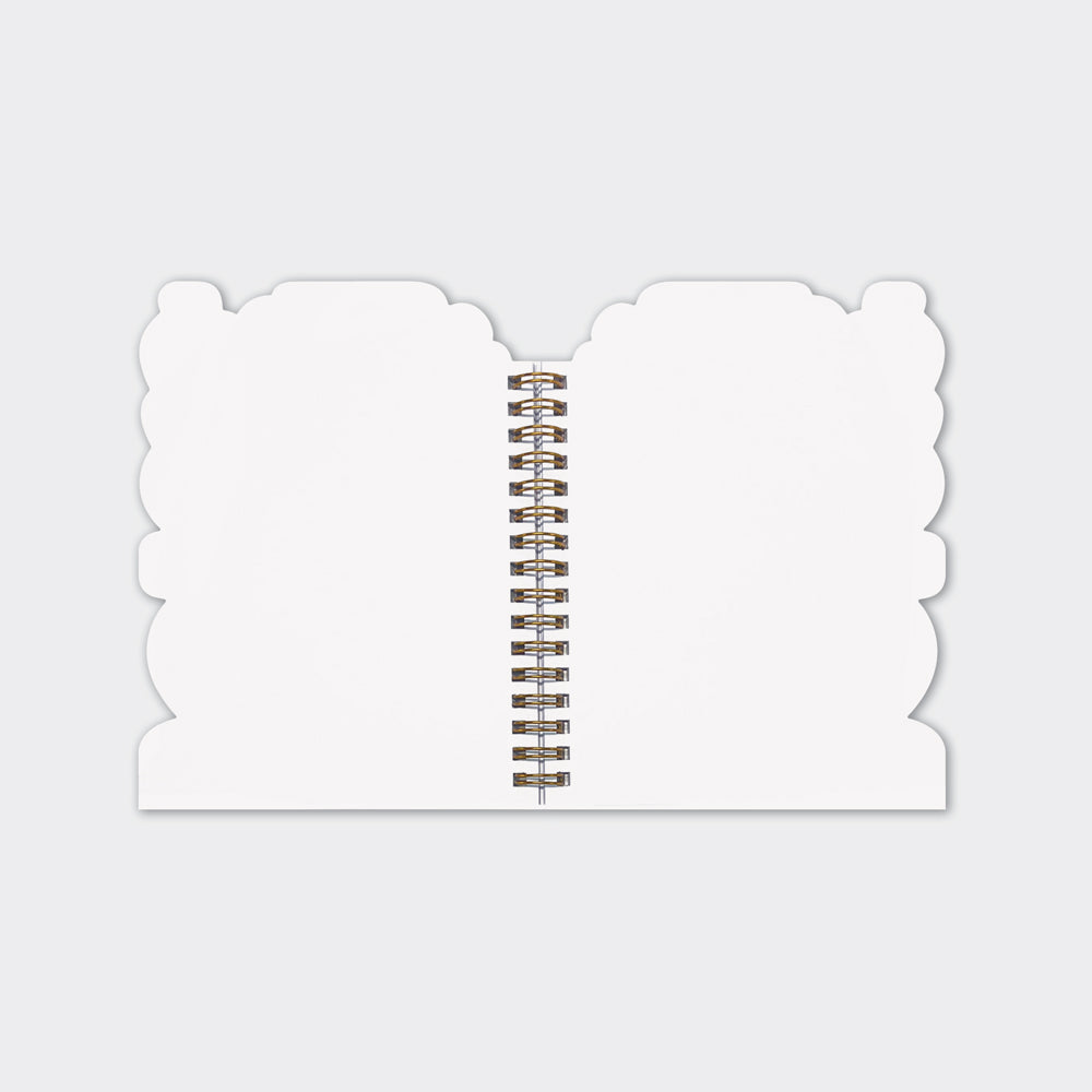 Cheerful Flower Shaped Wire Bound Notebook | Gold Foil & Bees