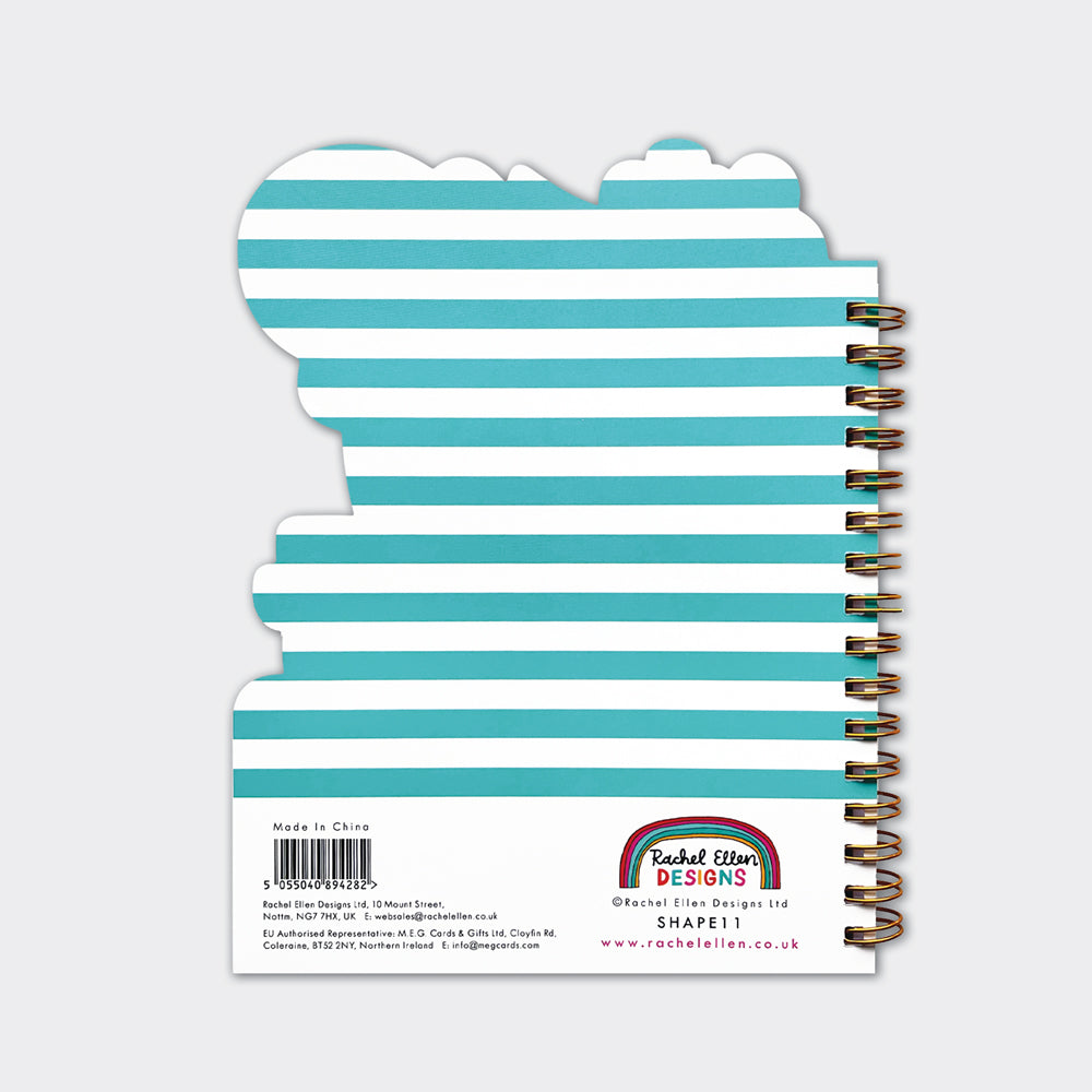 Footballer Shaped Wire Bound Notebook | Gold Foil & "Notes & Plans"