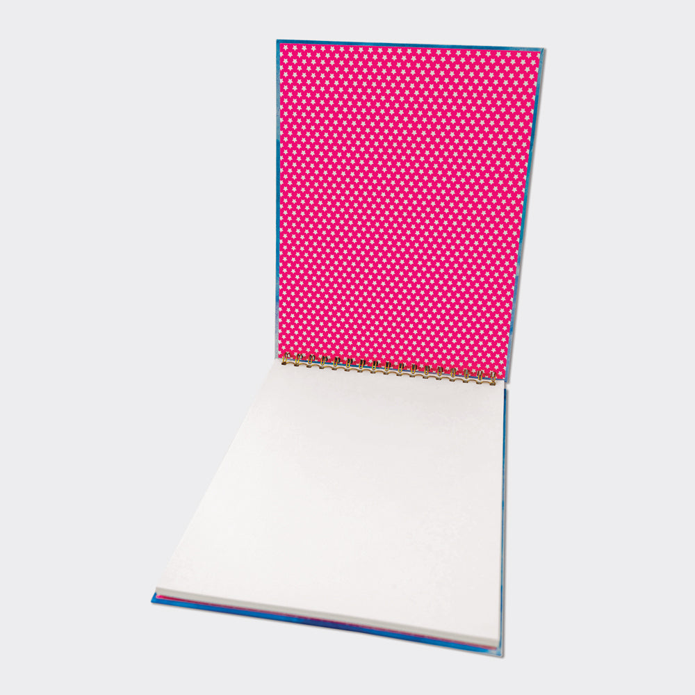 Open girls art sketchbook showing smooth pages